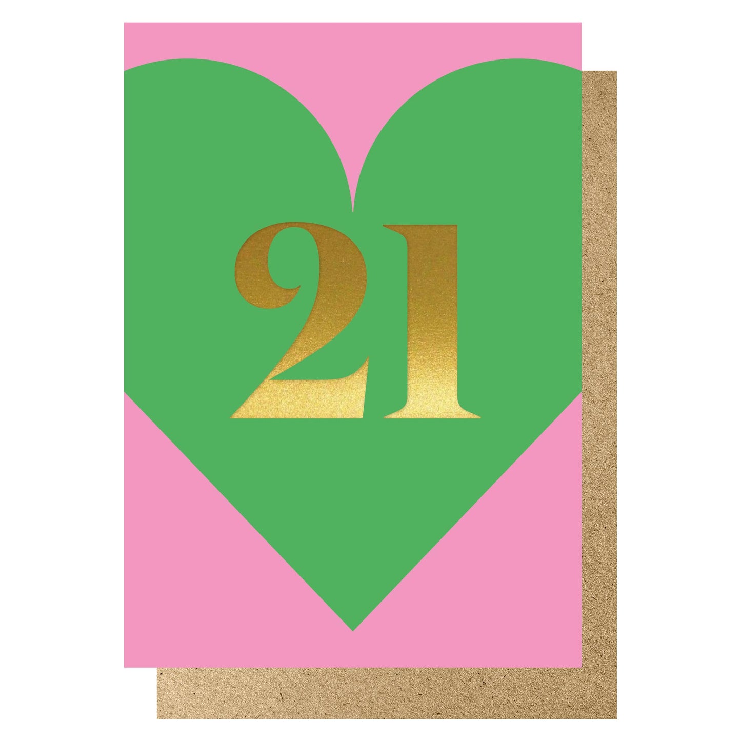 Heart age 21 card