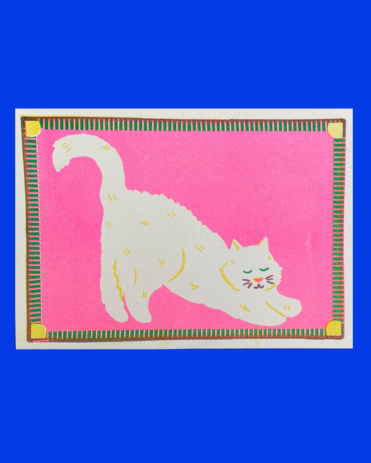 White Cat Mini Print