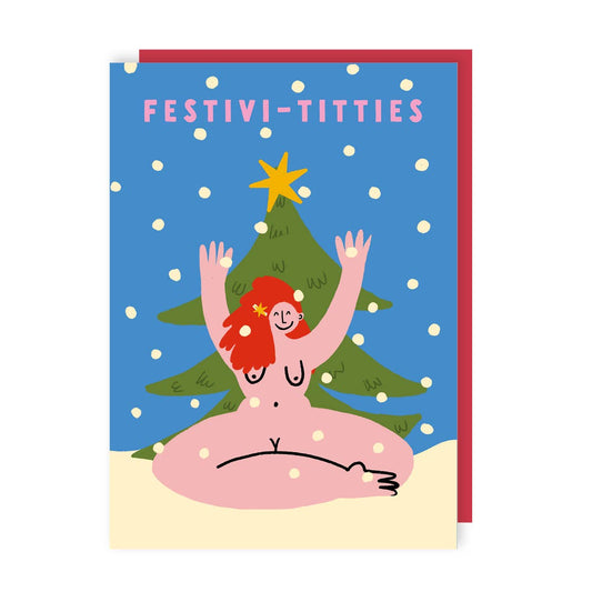 Festivi-Titties Christmas Card