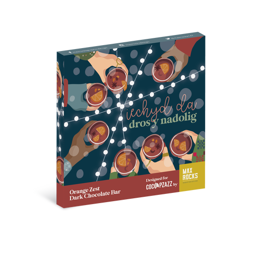 VEGAN Christmas Max Rocks Zesty Orange Dark Chocolate Bar