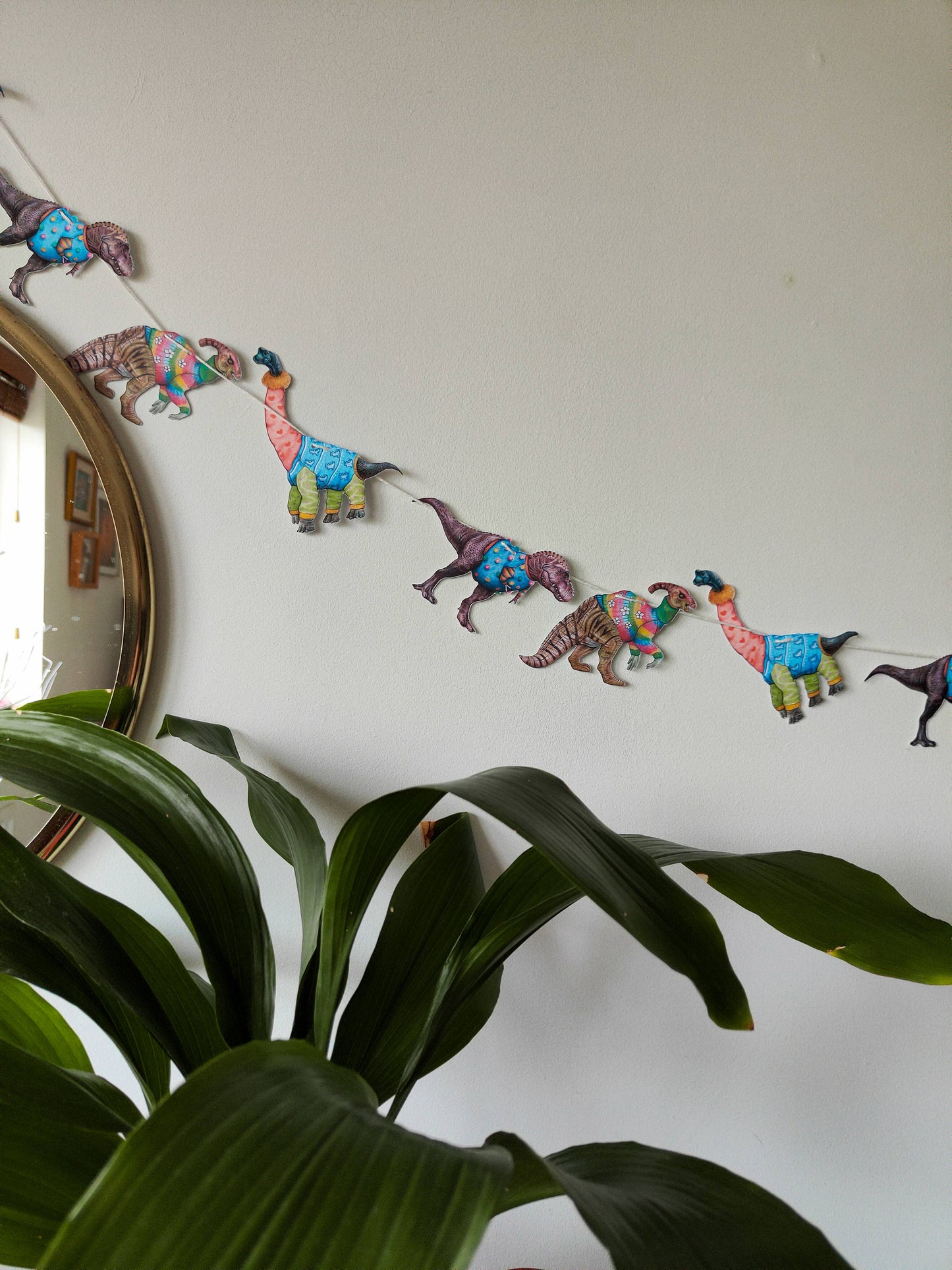 Dinosaurs wearing Jumpers Garland - Nursery Decor