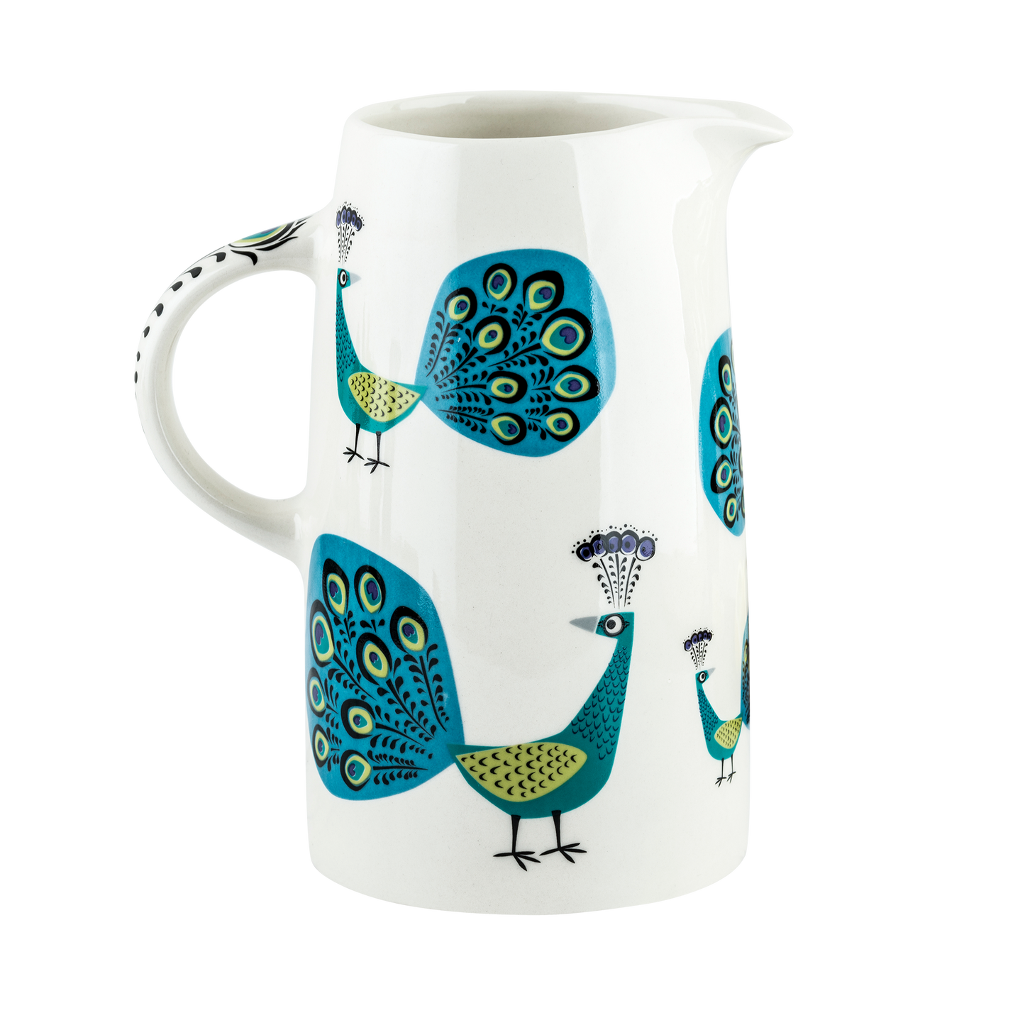 Handmade Ceramic Peacock Tall Jug
