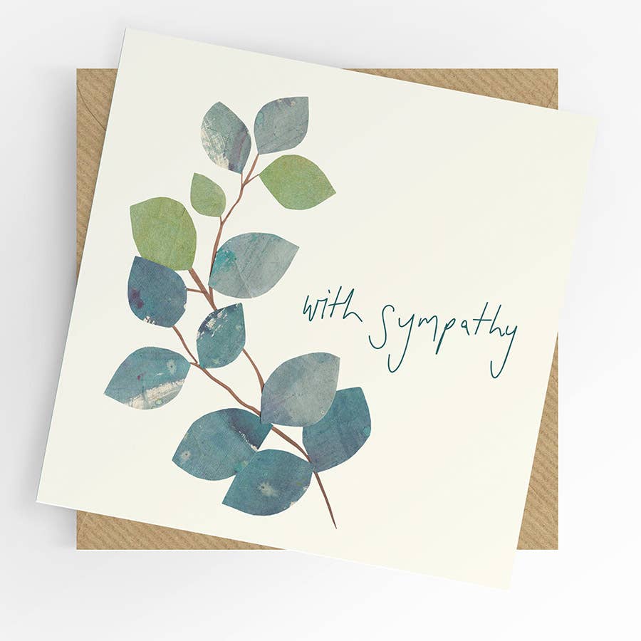 Sympathy Card, eucalyptus