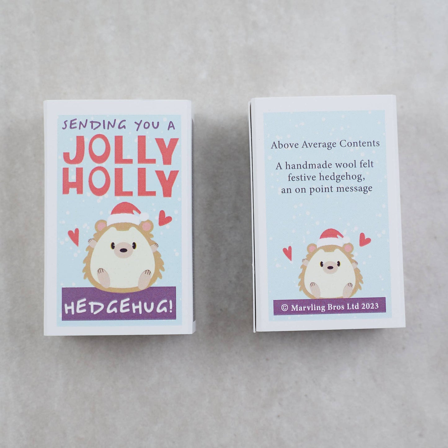 Sending You A Jolly Holly Hedgehug In A Matchbox