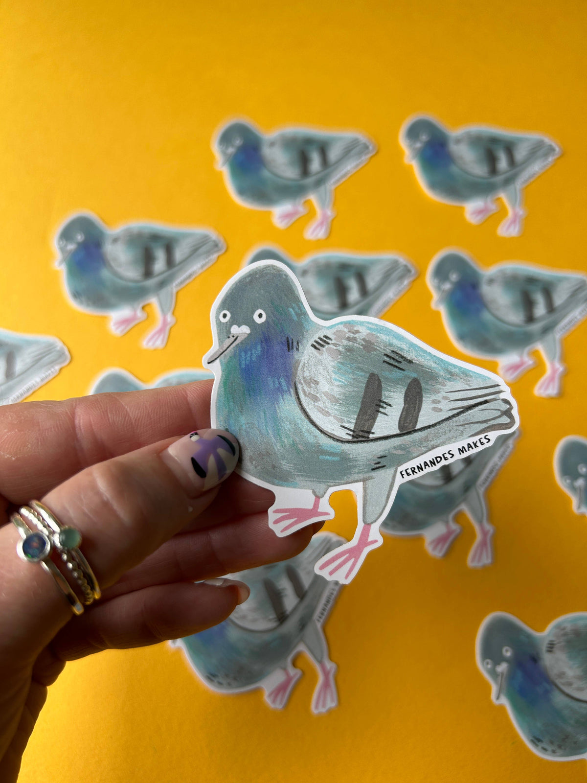 Reginald The Pigeon Vinyl Sticker