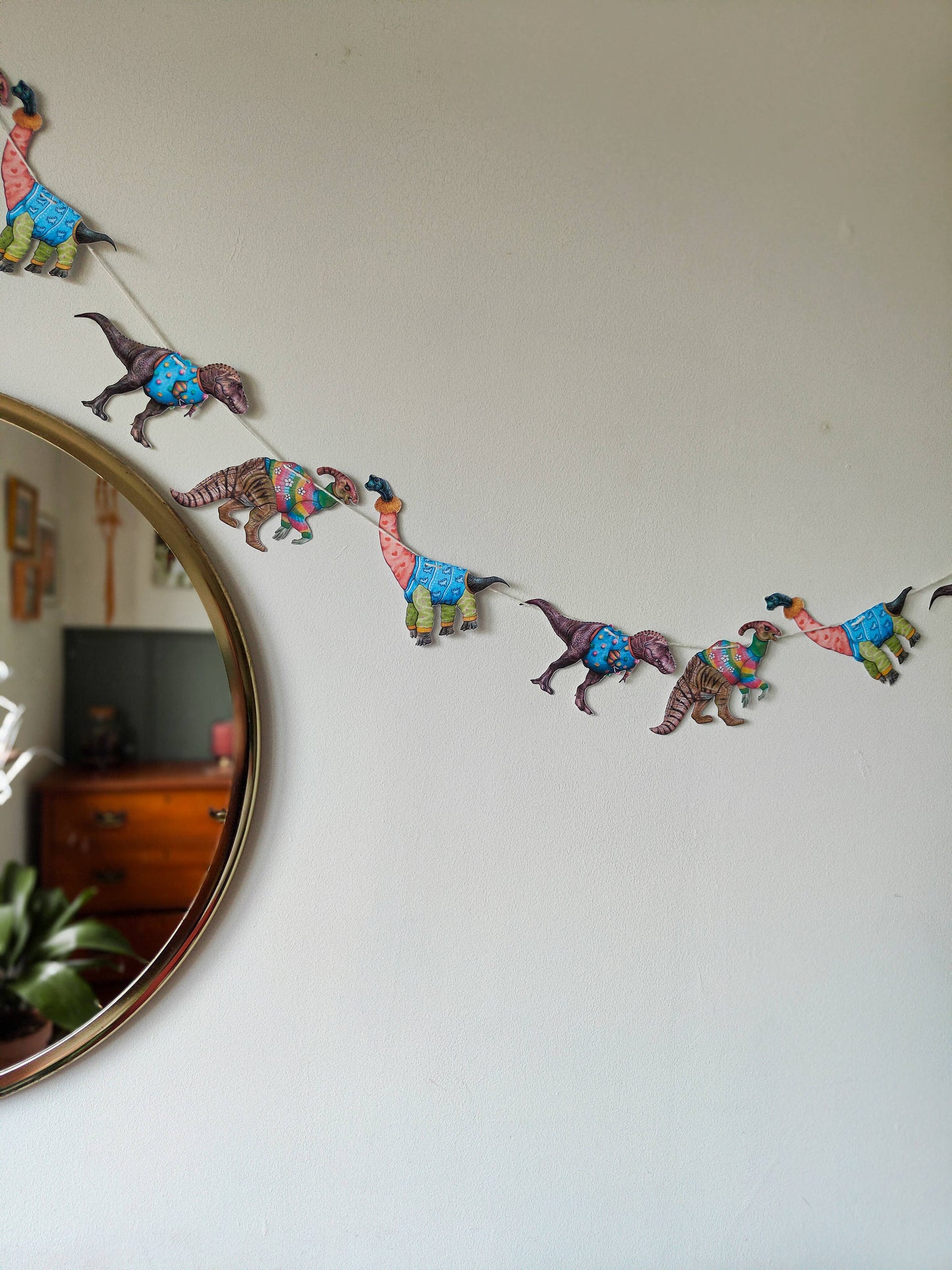 Dinosaurs wearing Jumpers Garland - Nursery Decor