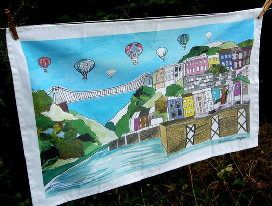 Clifton Balloons Colour Tea Towel