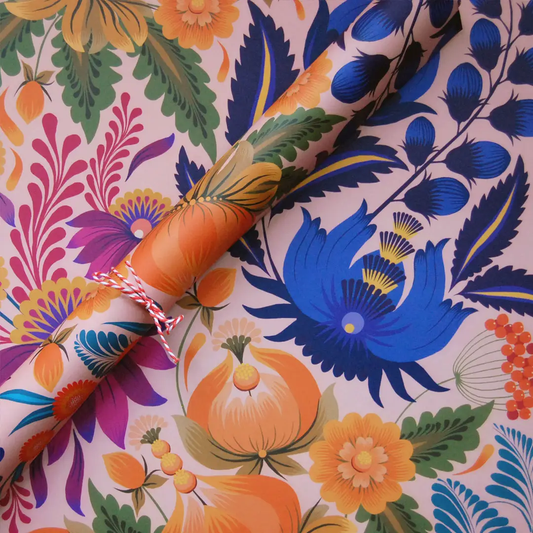 folk art gift wrap