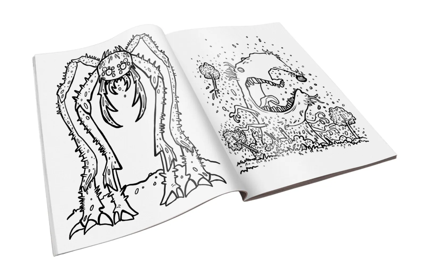 Monster colouring book