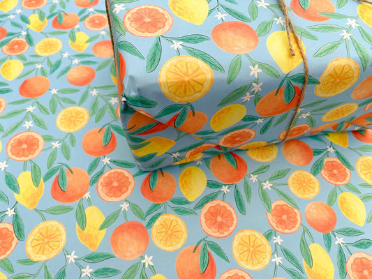 Orange & Lemon Wrapping Paper