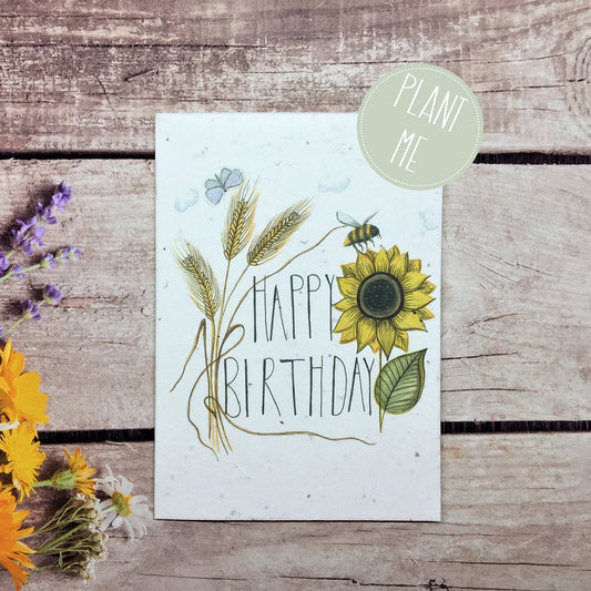 Happy Birthday Sunflower Plantable Card