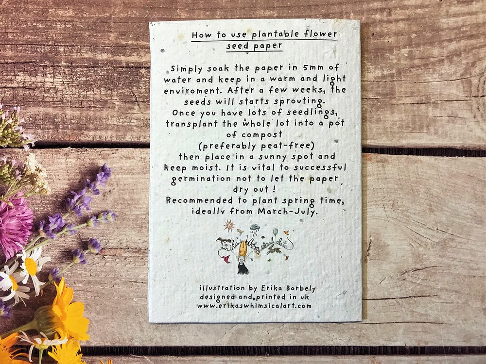 Happy Birthday Flowers Plantable Card