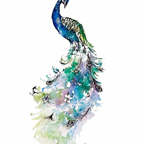 Carla James Elegant Peacock Print