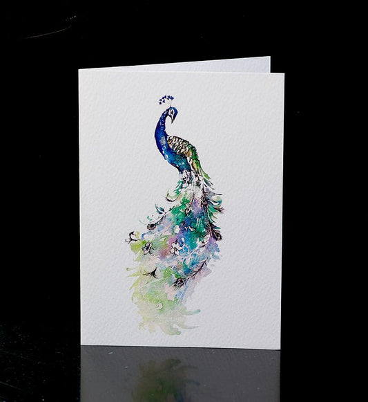 Carla James Elegant Peacock Card