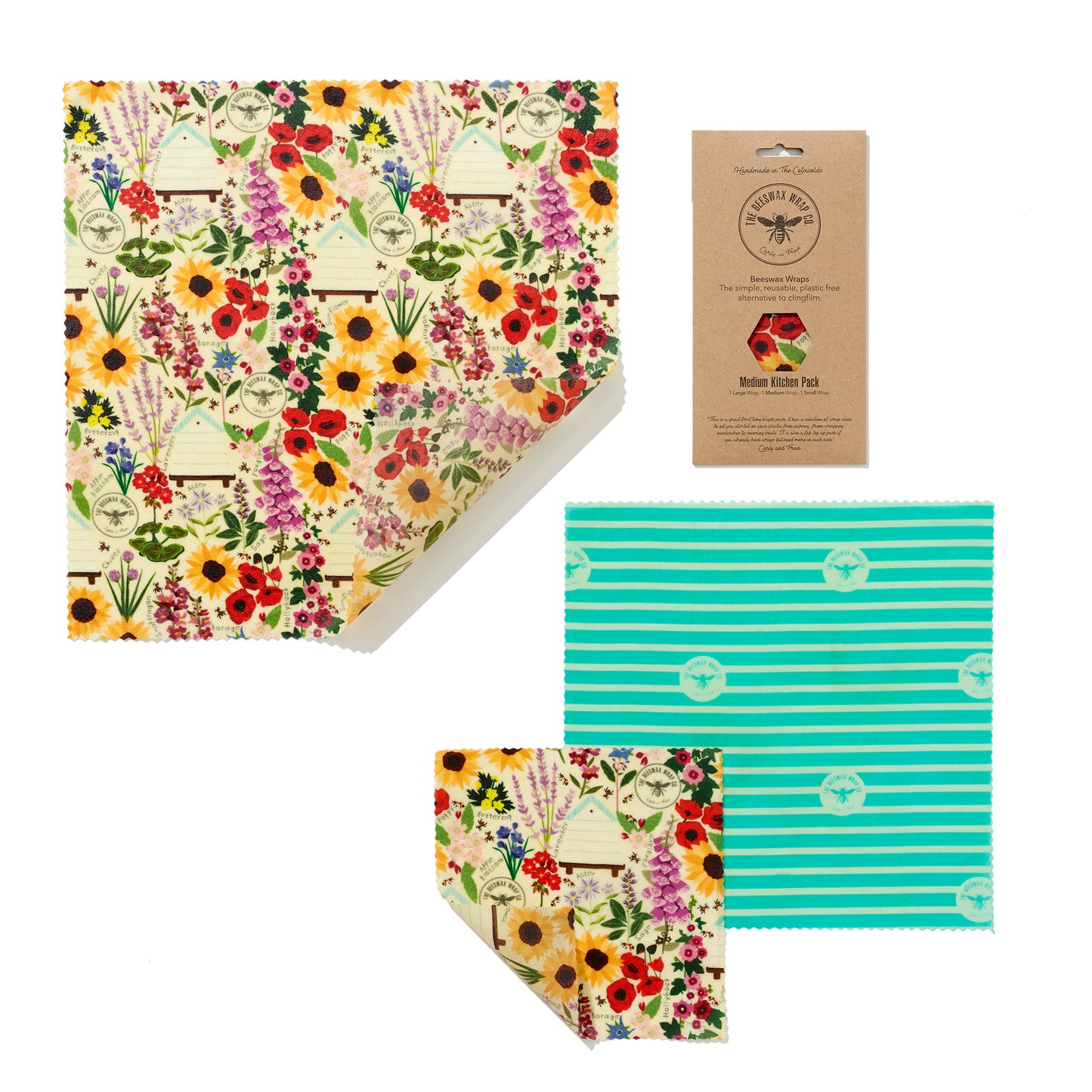 Floral Print Beeswax Wraps