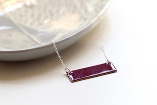 Deep Purple Bar Necklace