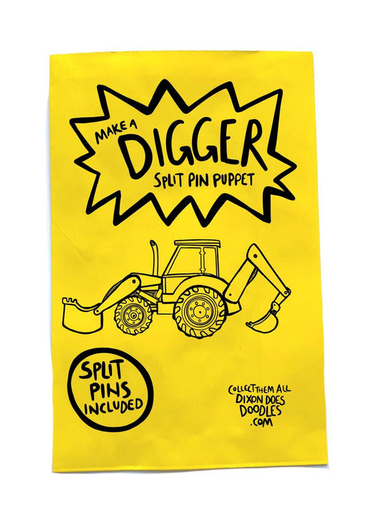 Glass Designs Dixon Does Doodles Make Your Own paper digger split pin puppet pack