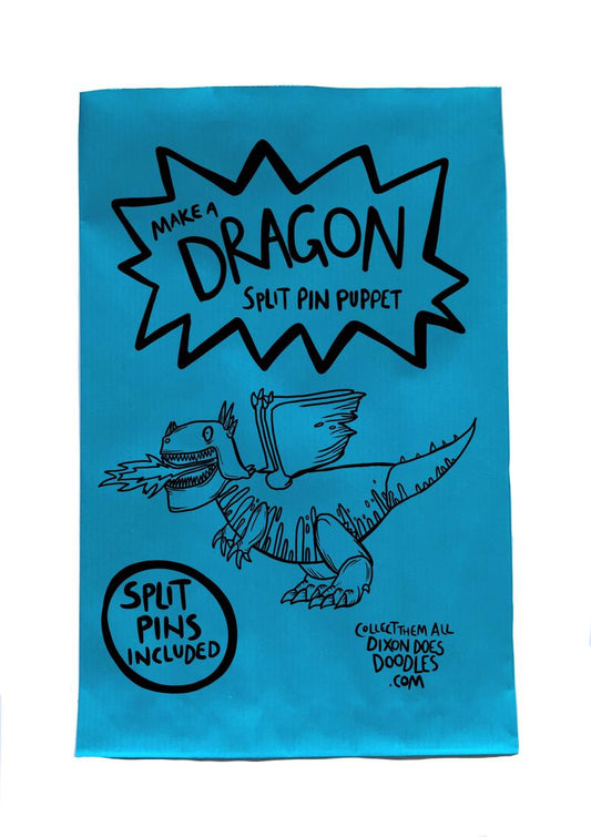 Glass Designs Dixon Does Doodles Make Your Own paper dragon split pin puppet pack 