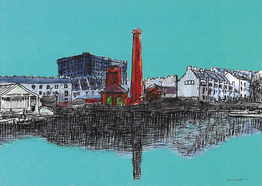 Print of illustration of Underfall Yard on the Floating Harbour, Bristol