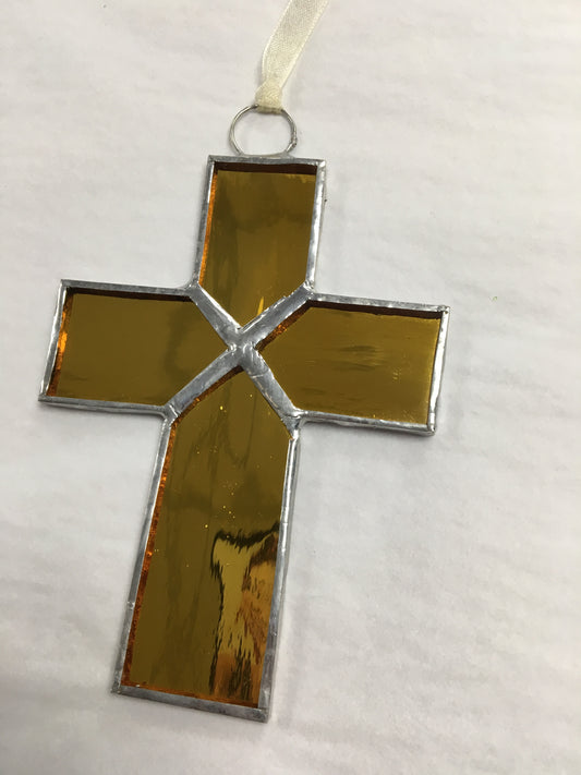 Dadswell Glass Small Gold Cruxifix