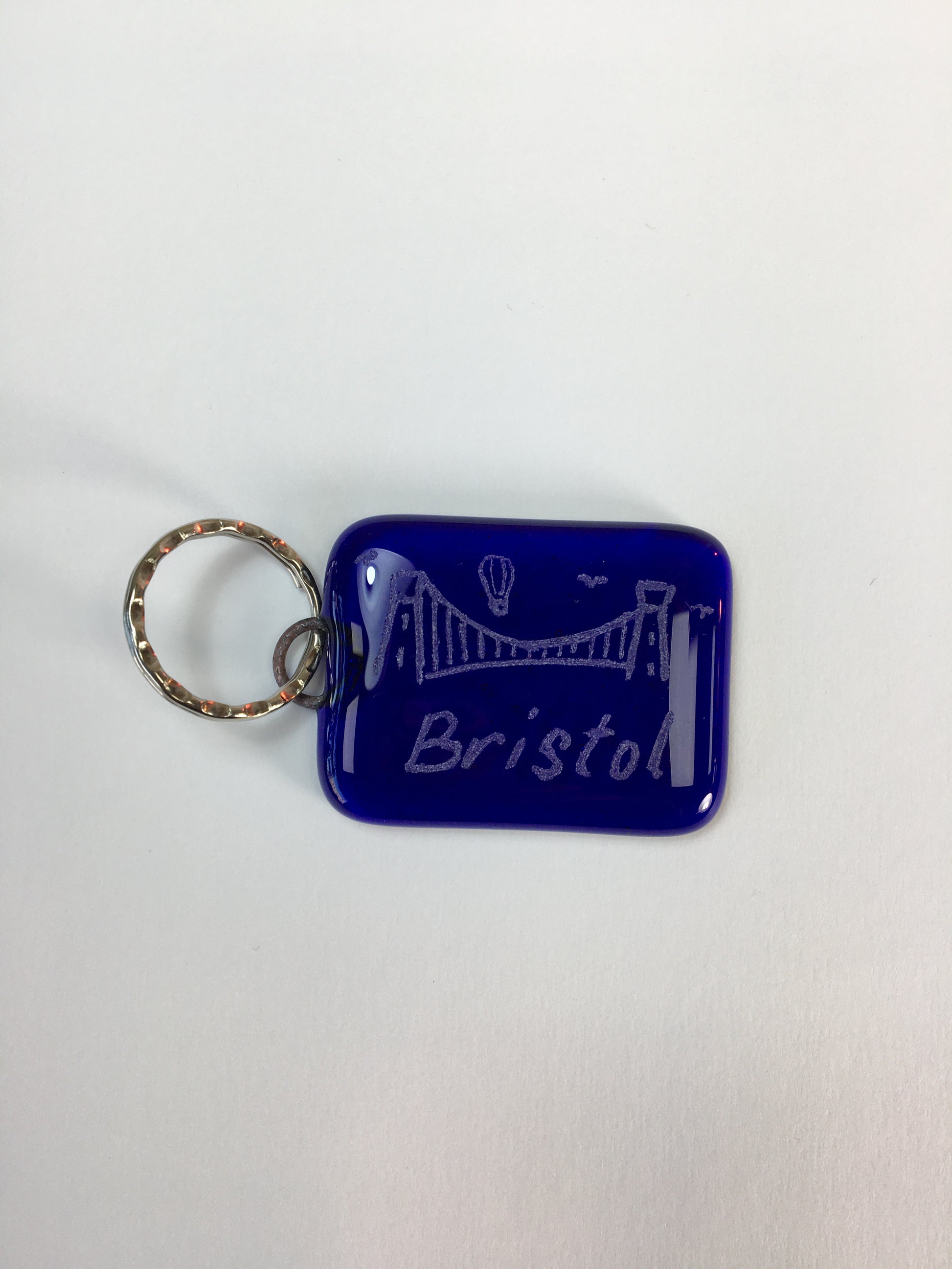 Bristol Blue Glass magnets each individually engraved. Handmade at Glass Designs a Bristol gift shop.
