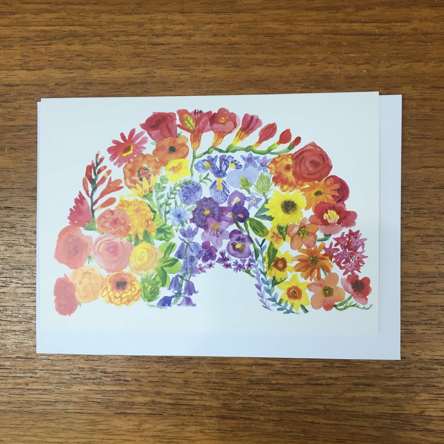Rosie Webb Flower Rainbow Card