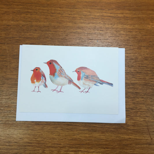 Rosie Webb Three Robins Card