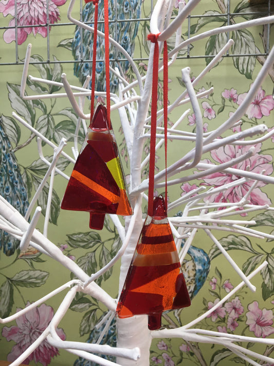 Eva Glass Red Christmas Tree Hanging