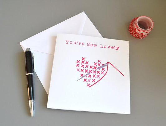 Little Red Apple You're sew lovely Card
