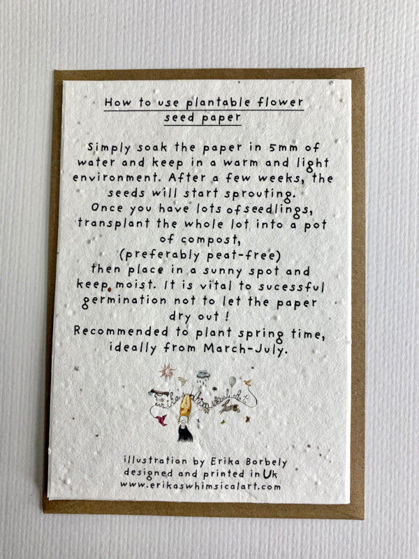 Plantable Card Instructions