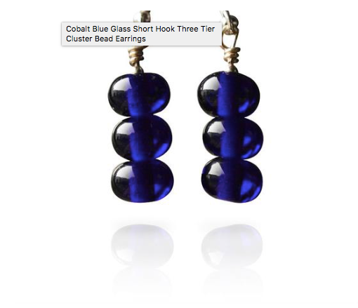 Bristol Blue Three Tier Earrings