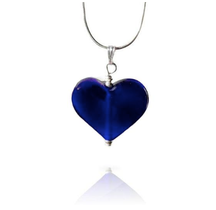 Bristol Blue Heart Pendant