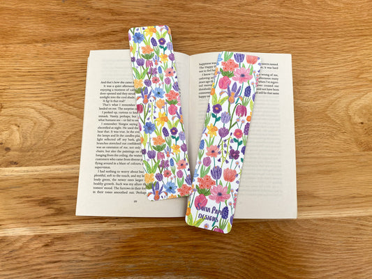 Colourful floral bookmark