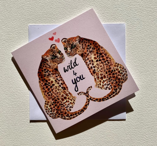 Wild 4 You Valentines Card