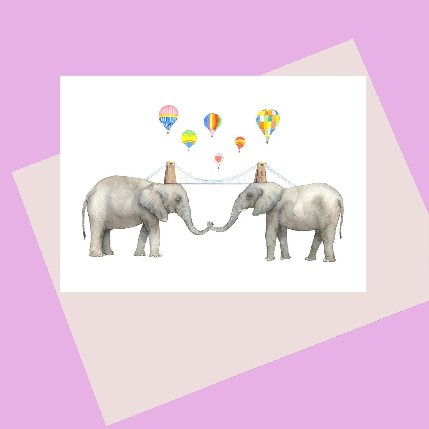 Laura Robertson Elephant Bridge Card