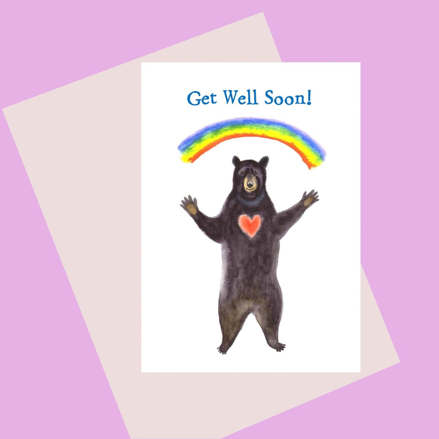 Laura Robertson Get Well Soon Bear Card
