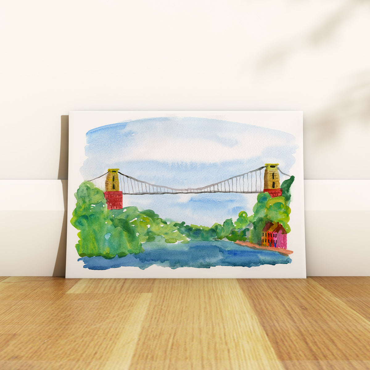 Bristol based water colour illustrators Rosie Webb Bristol Suspension Bridge.
