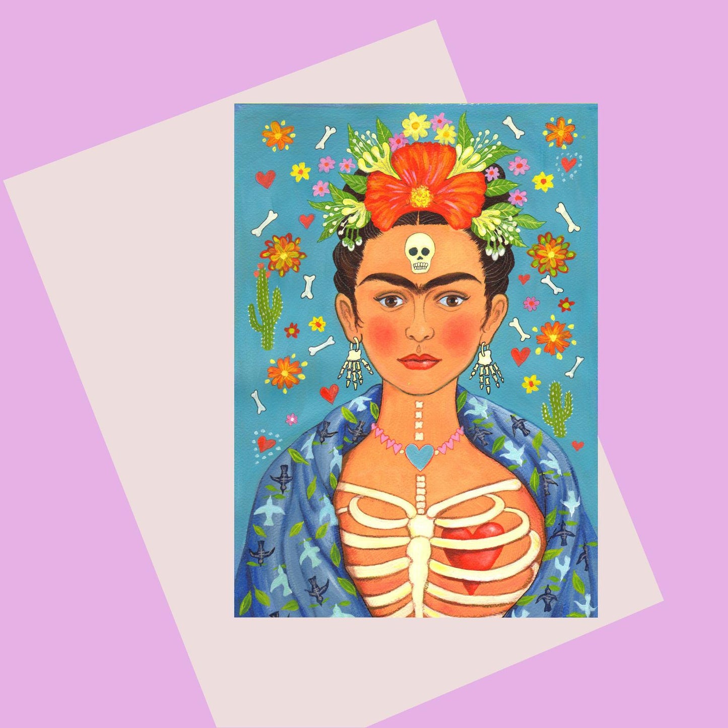 Laura Robertson Frida's Heart Card