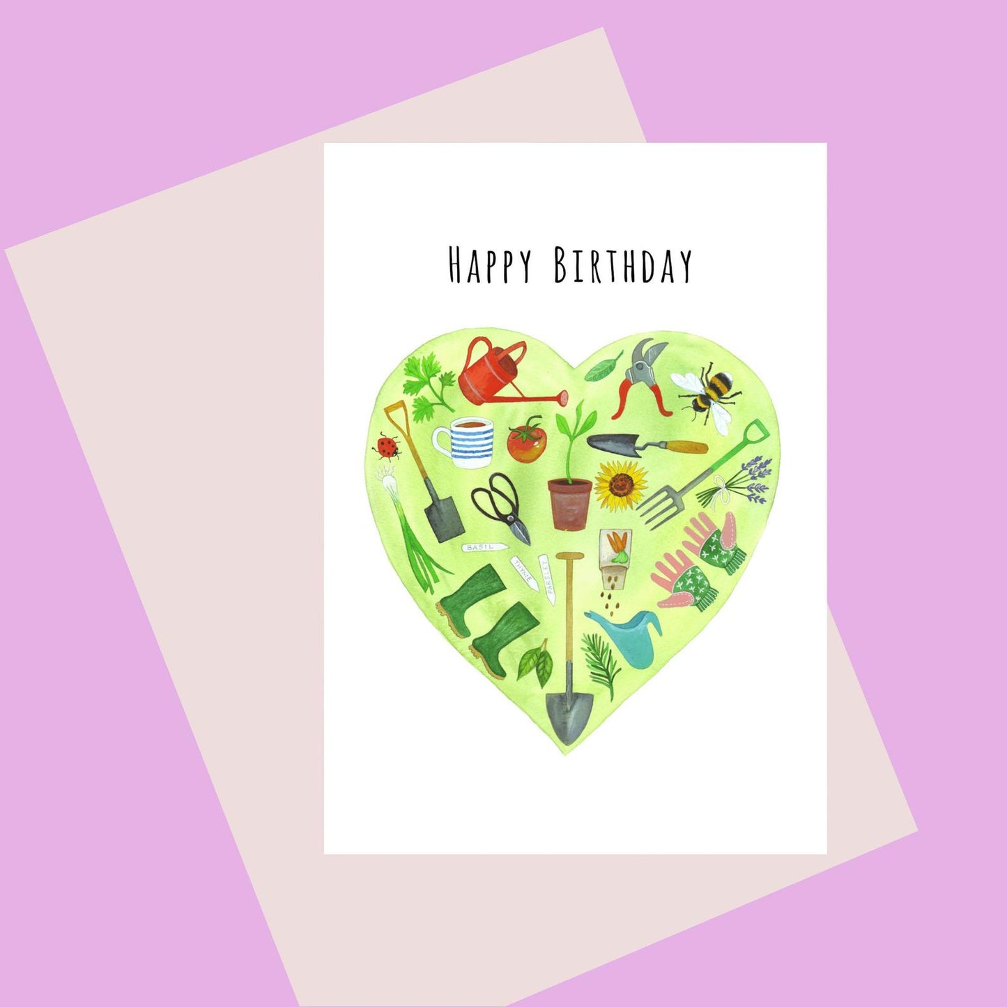 Laura Robertson Happy Birthday Gardening Card