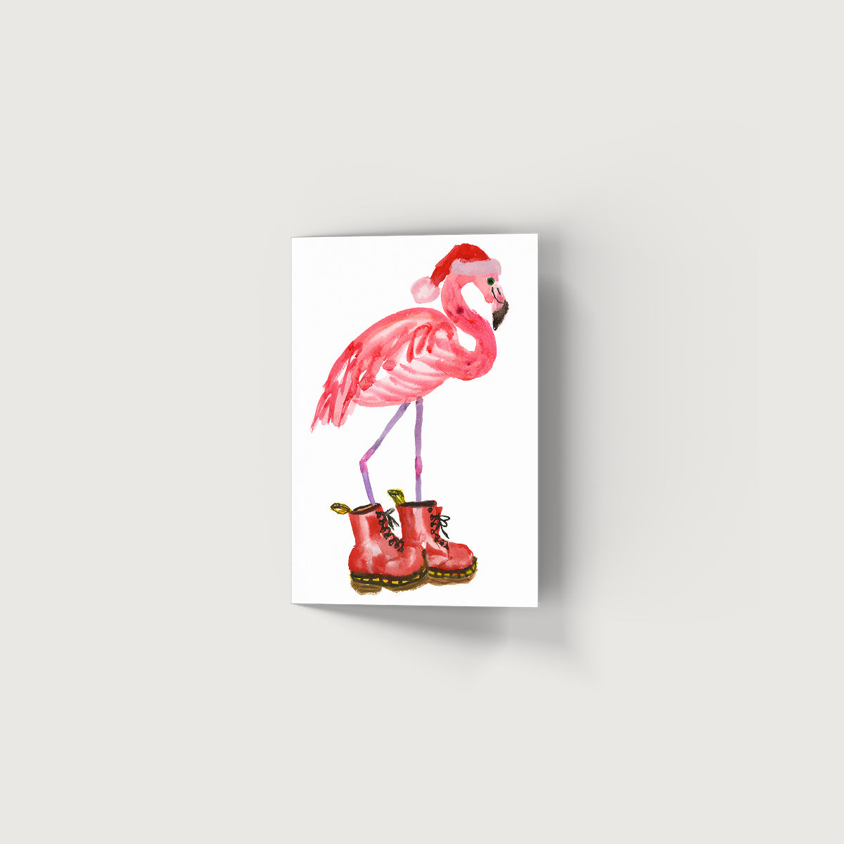 Rosie Webb Christmas Flamingo in Docs Card