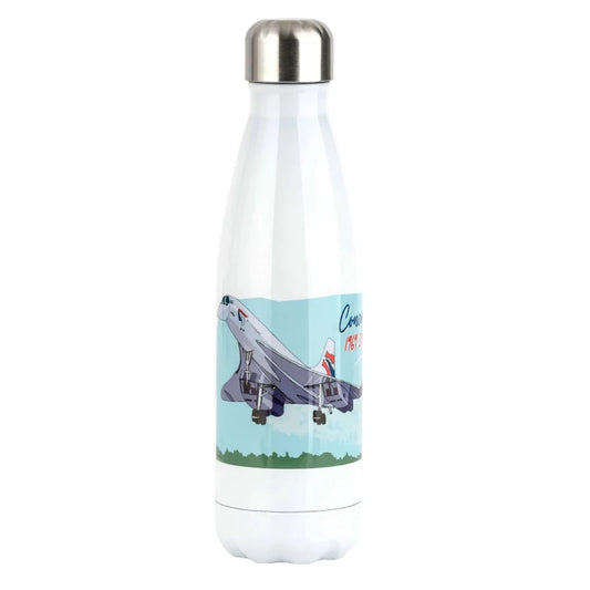 Insulated flask with Concorde illustration