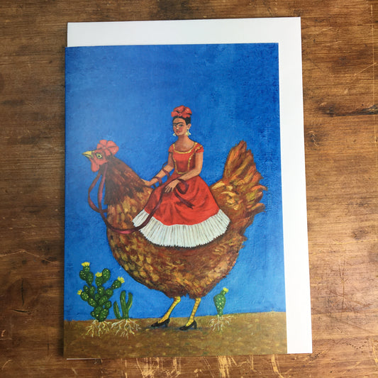 Laura Robertson Frida on a Hen Card