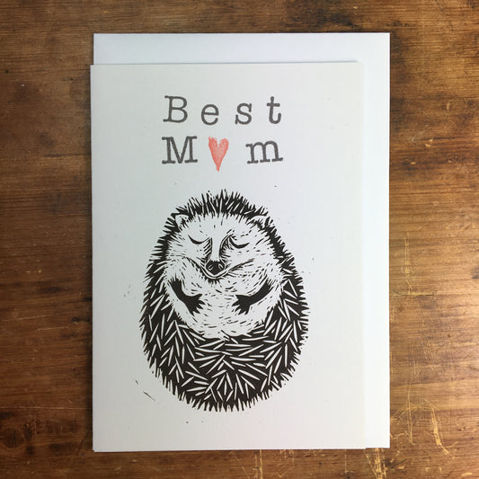Laura Robertson Best Mum Hedgehog Card