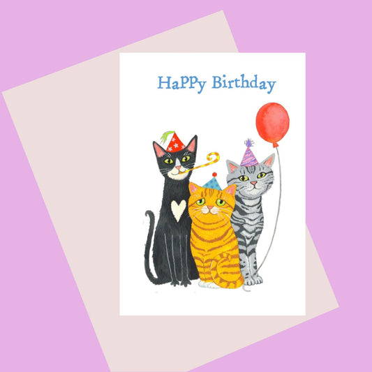 Laura Robertson Party Cats Card