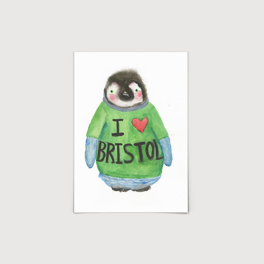 Rosie Webb I love Bristol Penguin Print