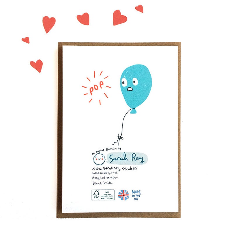 Sarah Ray Burst Balloons Card