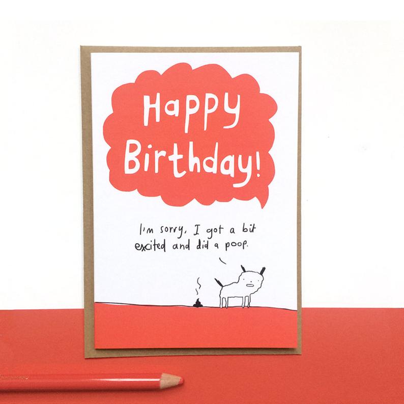 Sarah Ray Happy Birthday Poop Card