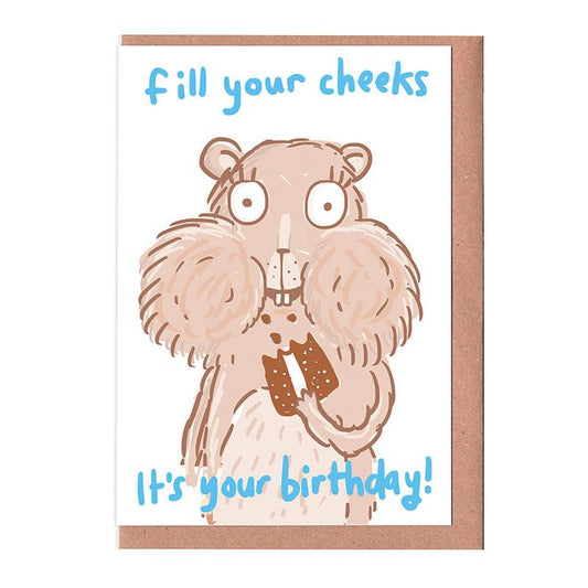 Sarah Ray Fill Your Cheeks Birthday Card