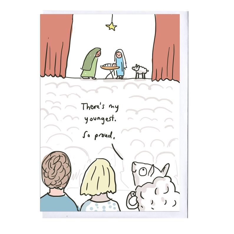 Sarah Ray Sheep Nativity Card