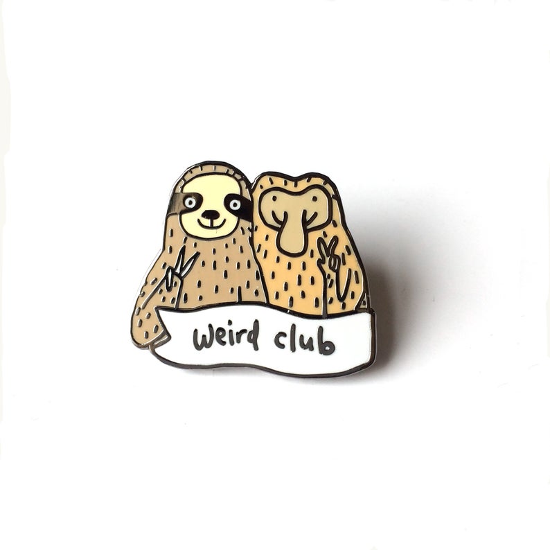 Sarah Ray Pin Weird Club Enamel Badge